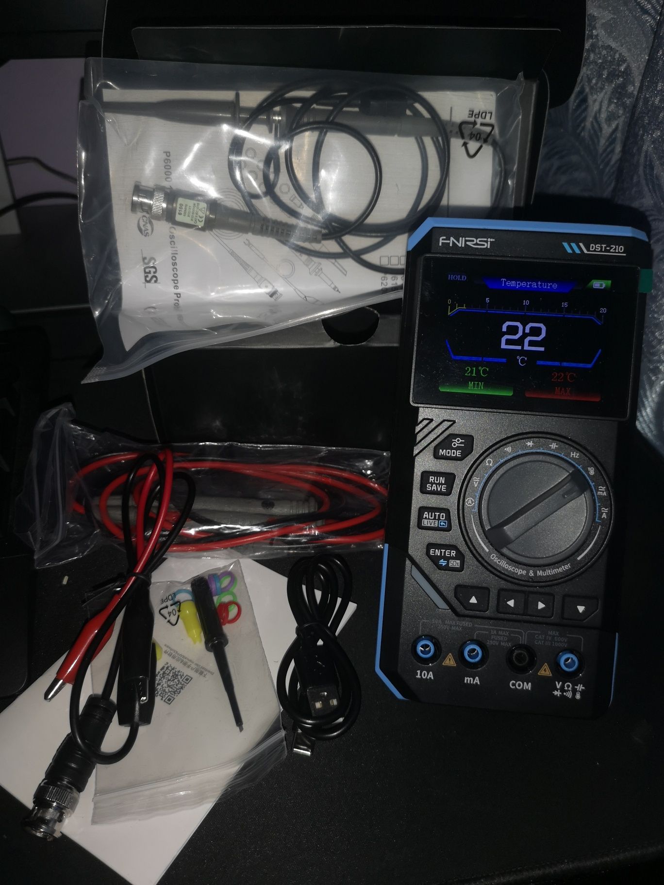 FNIRSI DST-210 мультиметр-осцилоскоп