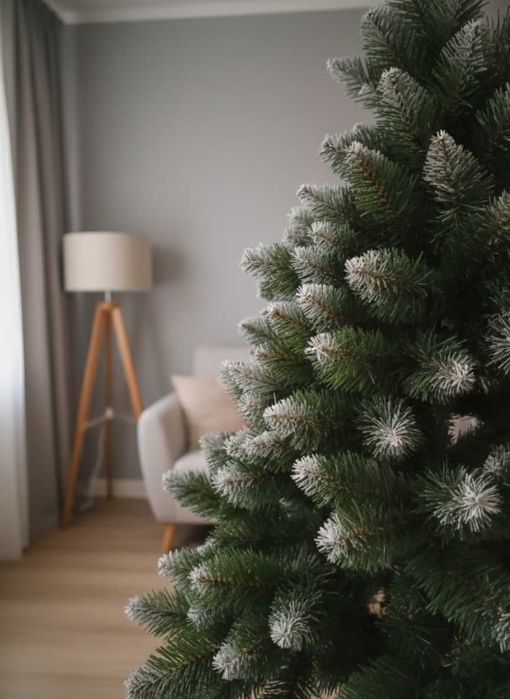 ŚWIĄTECZNA Choinka Sztuczna Sosna Jak Żywa 120 cm Gęsta + Stojak