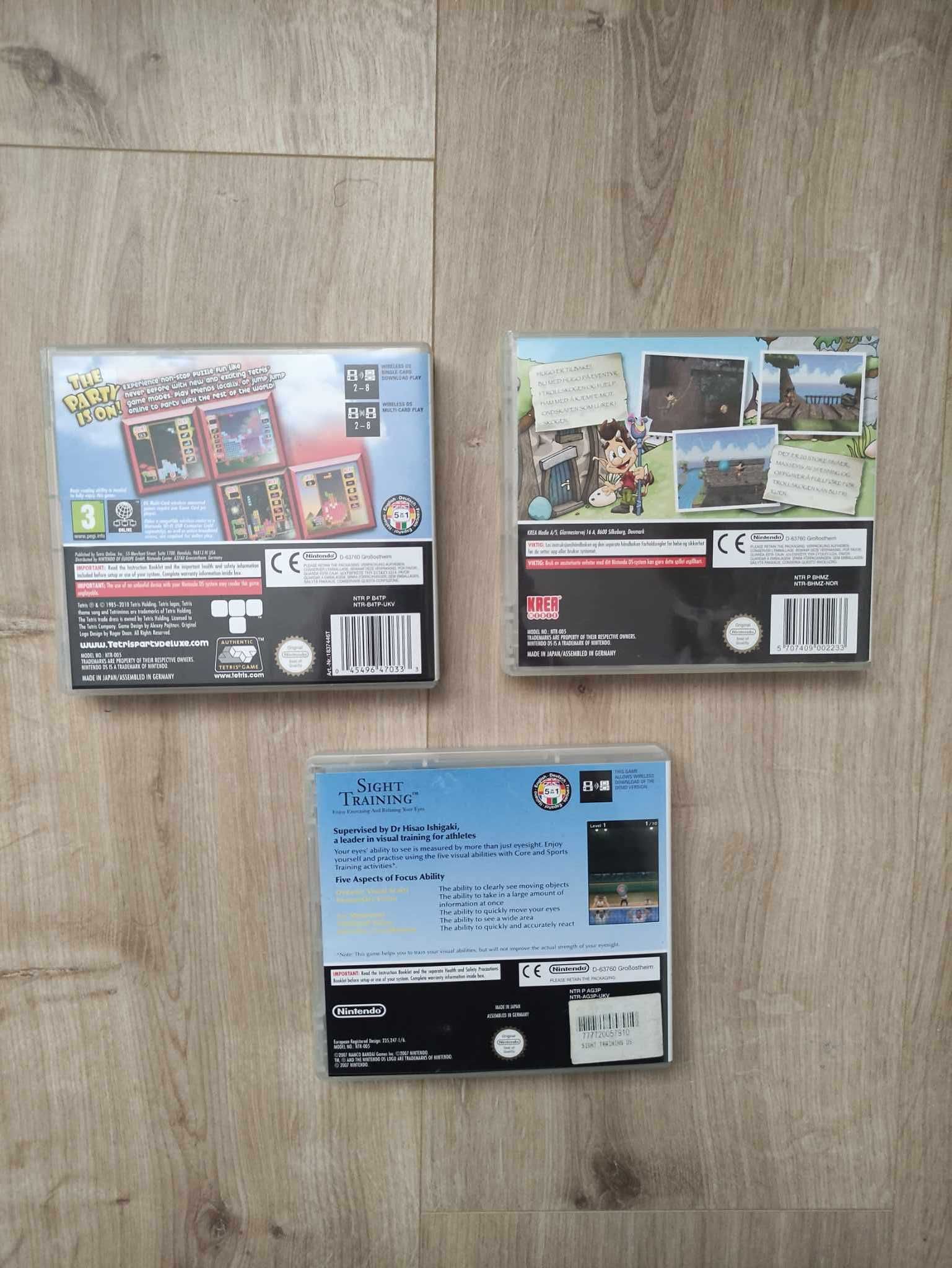 Zestaw Nintendo DS 3 gry + 3 pudełka