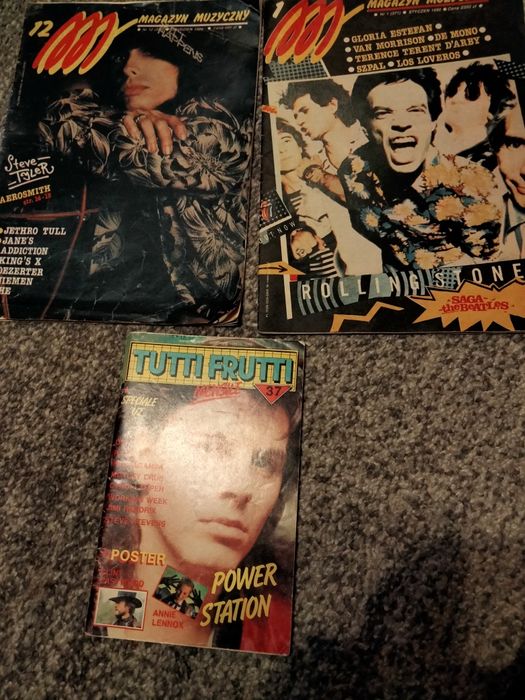 2 numery Magazynu Muzycznego z lat 1989/90 oraz gratis Tutti frutti 85
