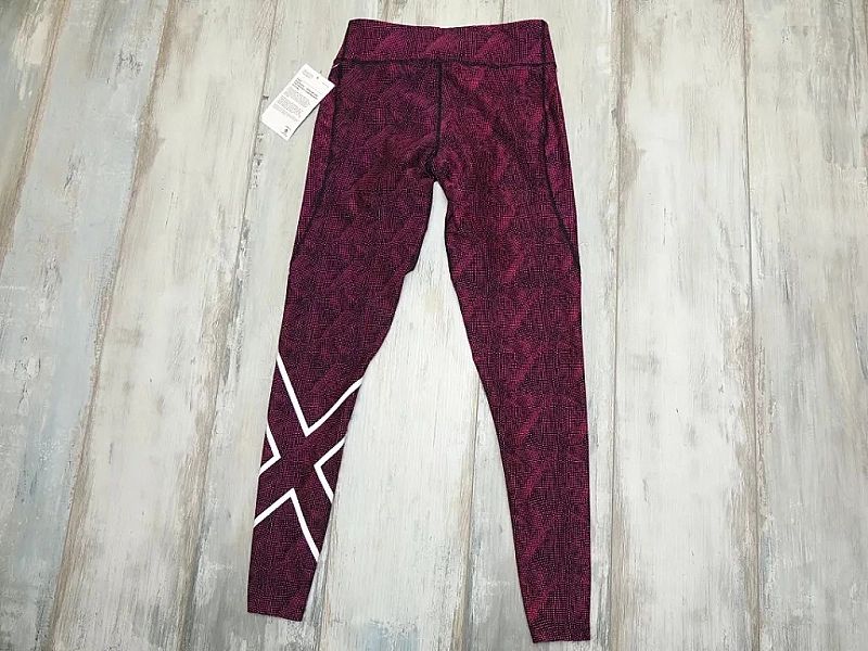2xu Mid-rise Print Compression Legginsy Kompresyjne Run Biegania