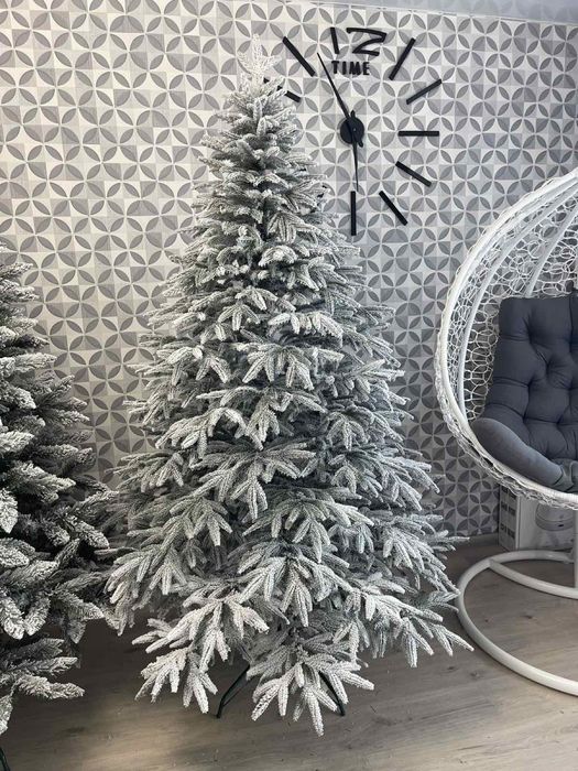 Топ! Засніжена лита штучна ялинка Альпійська! Ель литая Альпийская!