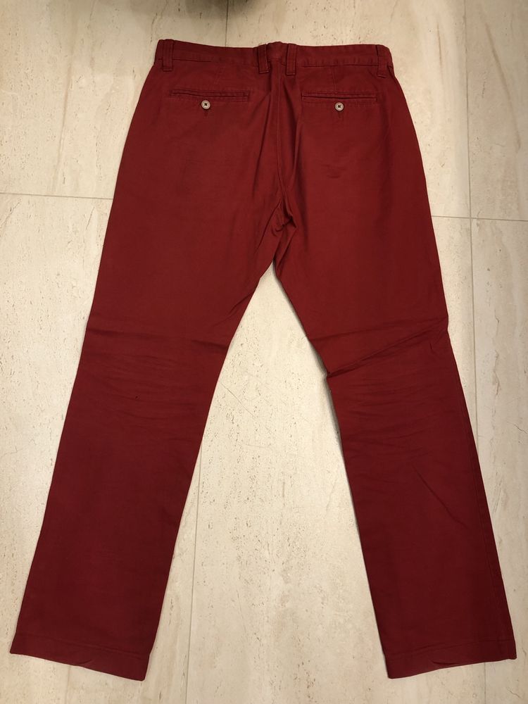 Czerwone spodnie 100% bawełna rozm. 50 (M)