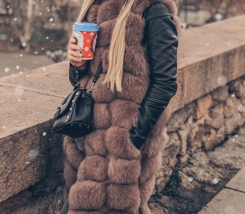 Песцовая жилетка