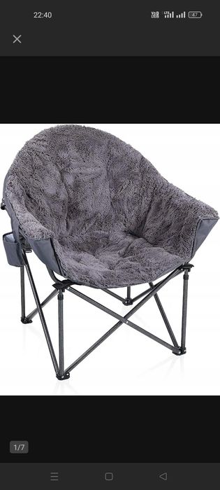 Krzesło kempingowe turystyczne ALPHA CAMP SKŁADANE WYGODNE