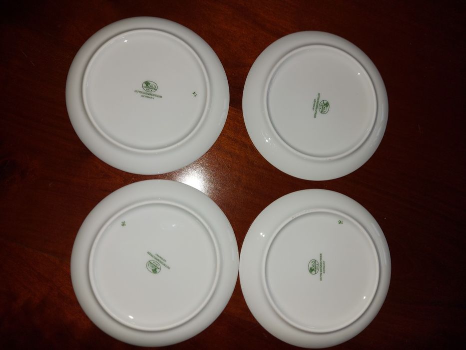 4 pratinhos Porcelana alemã