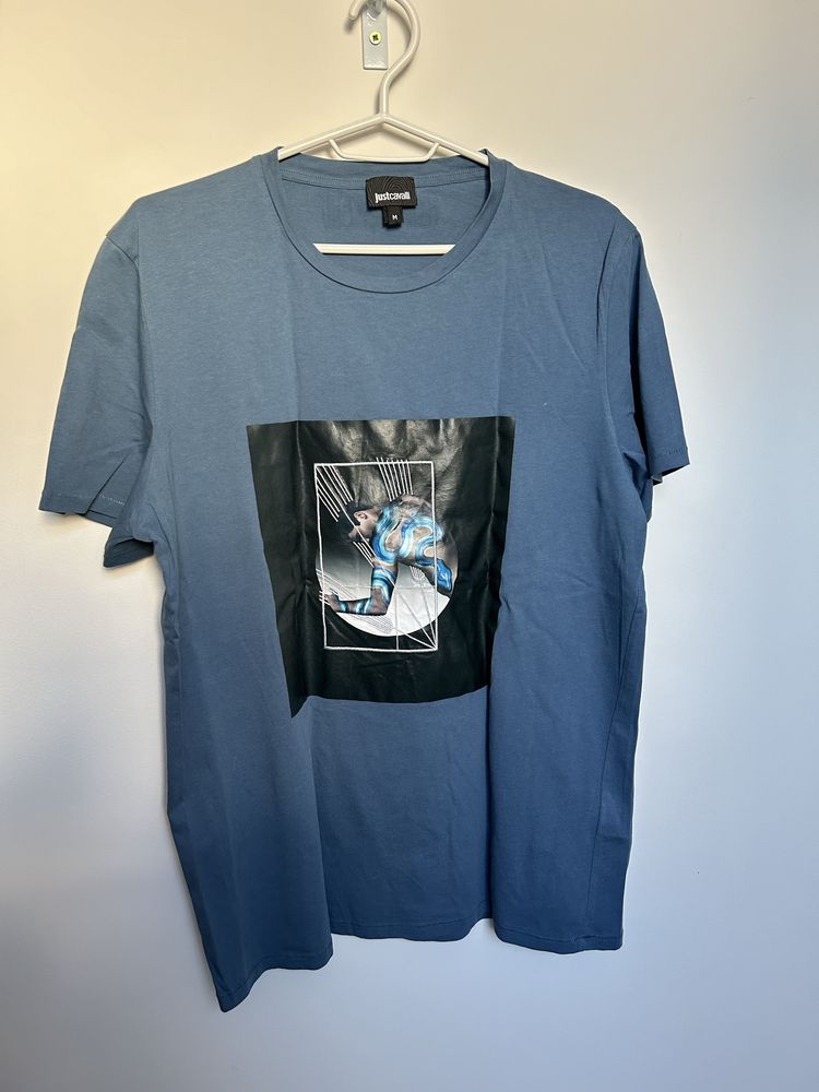 T-shirt koszulka męska just cavalli M oryginalna z hologramem nowa