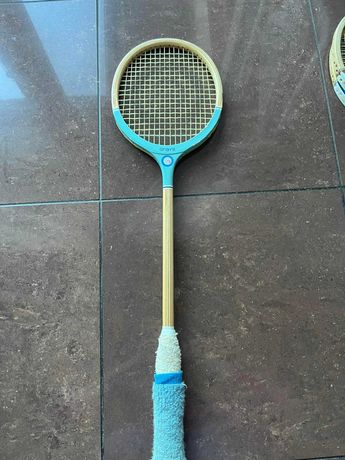 Vintage drewniana rakieta do badmintona Grays Light Blue Standard