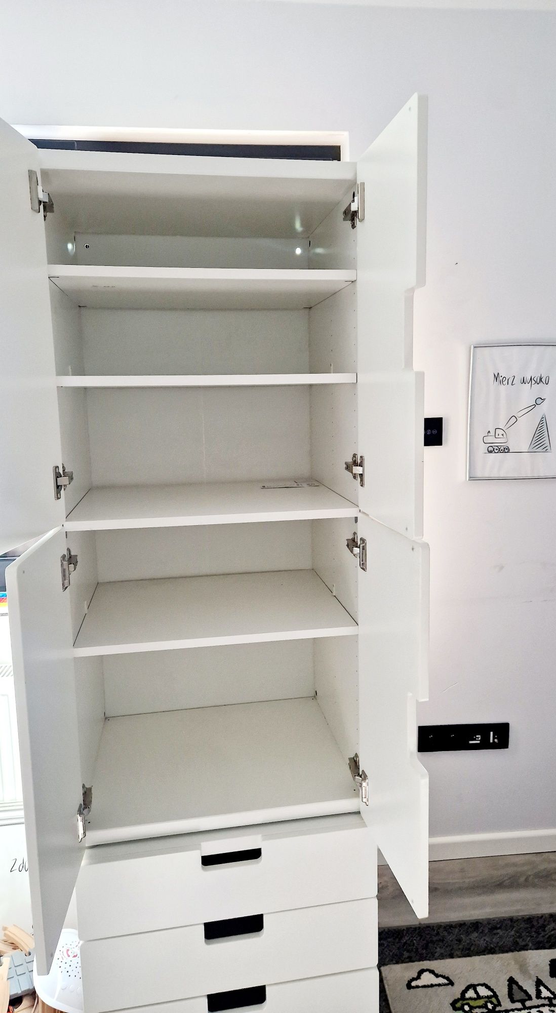 Ikea stuva szafa bardzo pojemna biała