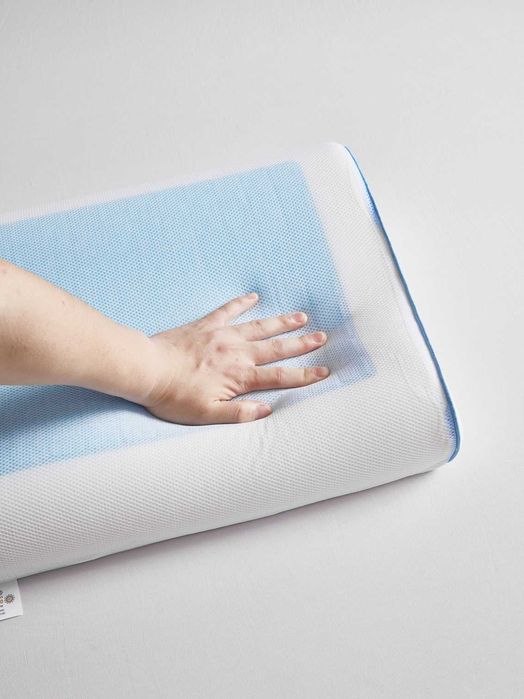 Profilowana poduszka z pamięcią kształtu żelem do spania żel chłodząca