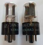 6SN7 GT Ken-Rad NOS NIB Wojskowe Para Lampy Elektronowe USA
