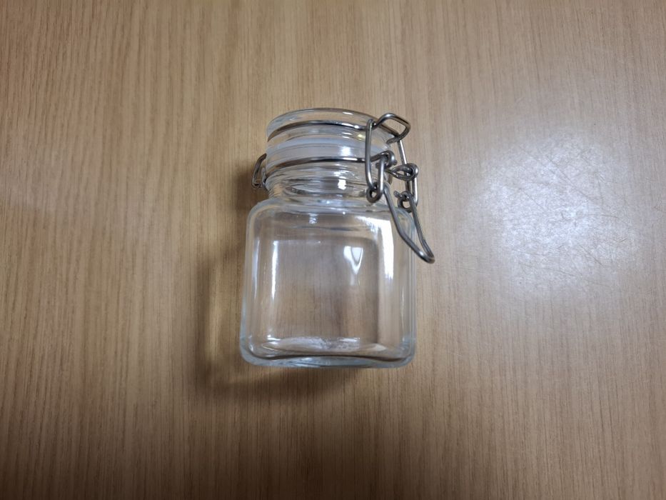 Frascos de vidro 100 ml 5 x 8 cm tampa hermética - NOVO - ENVIO GRÁTIS