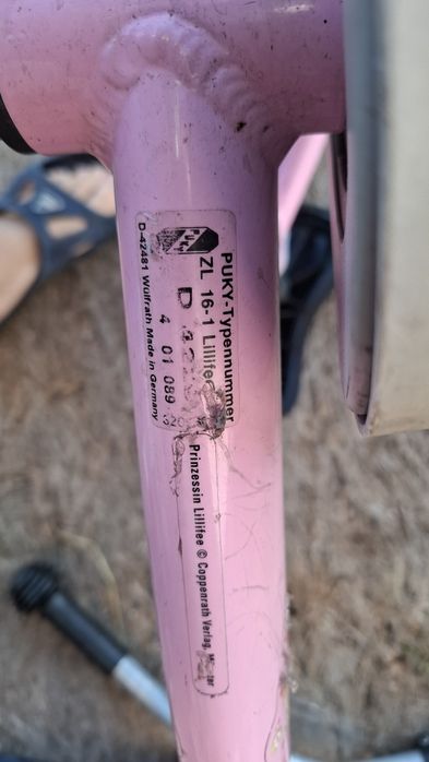 Rower Aluminiowy PUKY ZL16-1 Prinzessin Lillifee