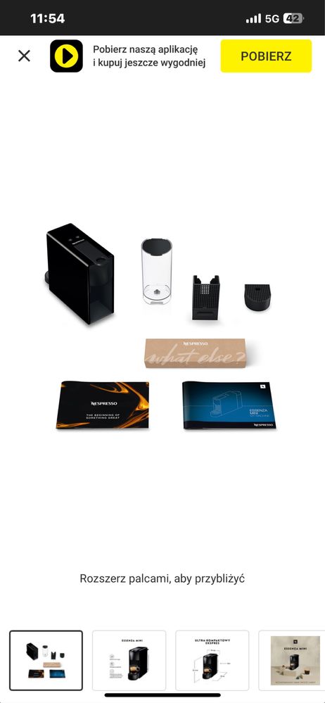 Expres KRUPS Nespresso Essenza Mini XN1108 czarny+ kapsulki