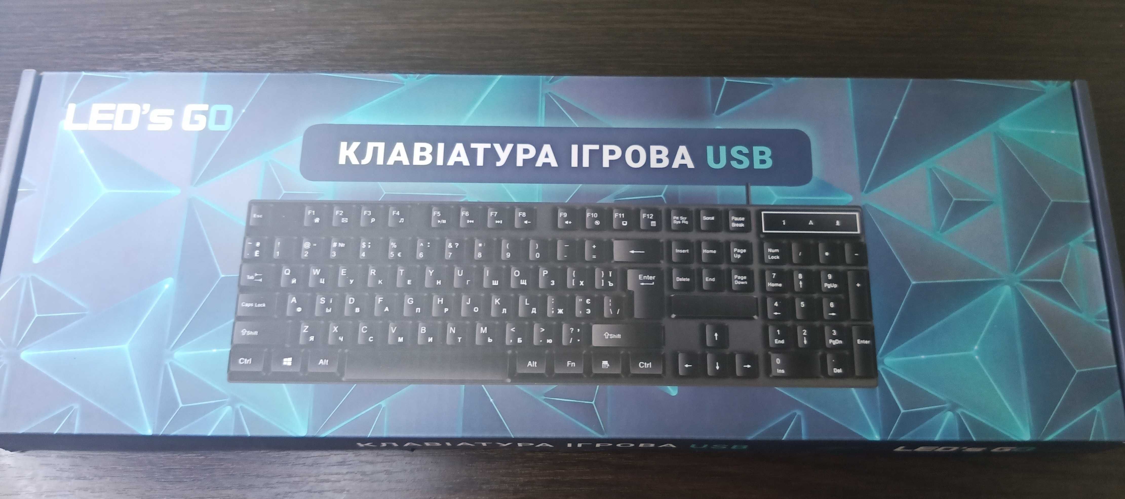 клавіатура ігрова USB "LEDs GO"