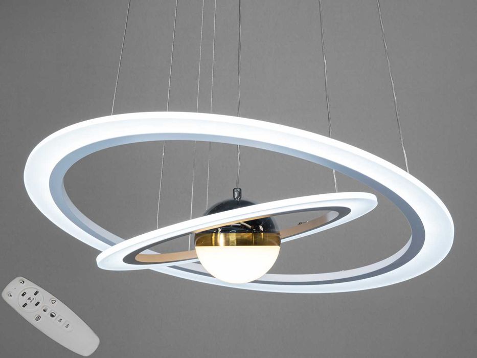 Світлодіодна підвісна люстра  з двома кільцями 85W