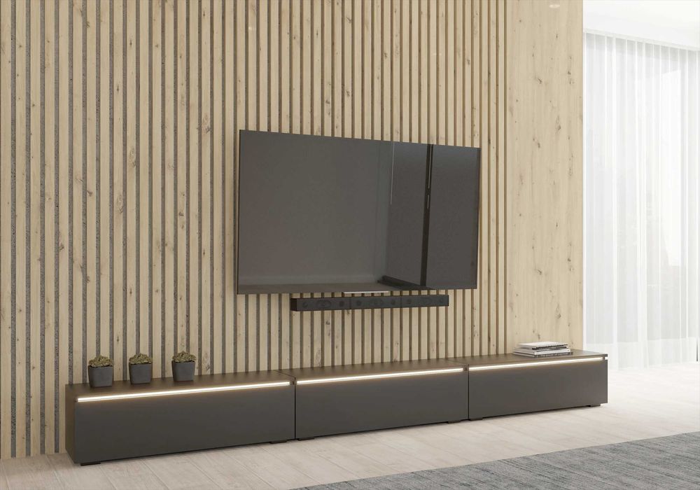 Szafka RTV NORI czarny 3m