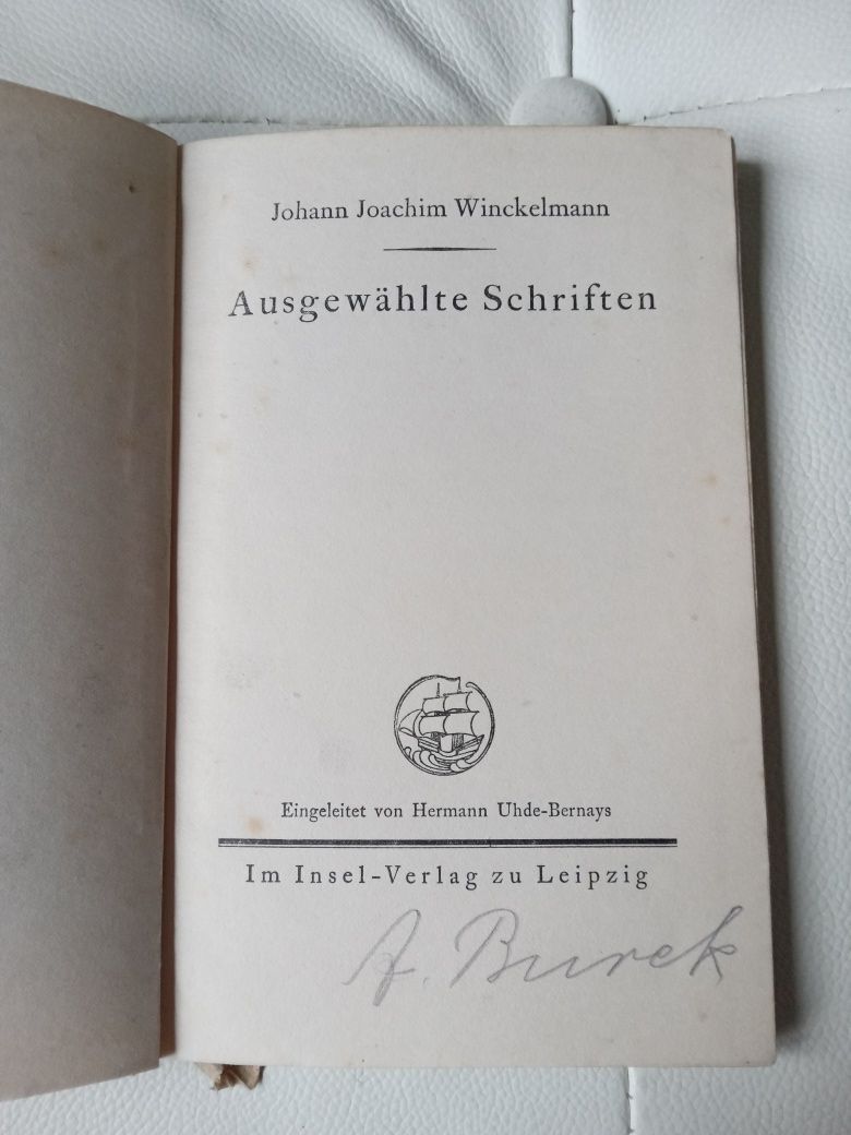 Winckelman pisma wybrane po niemiecku