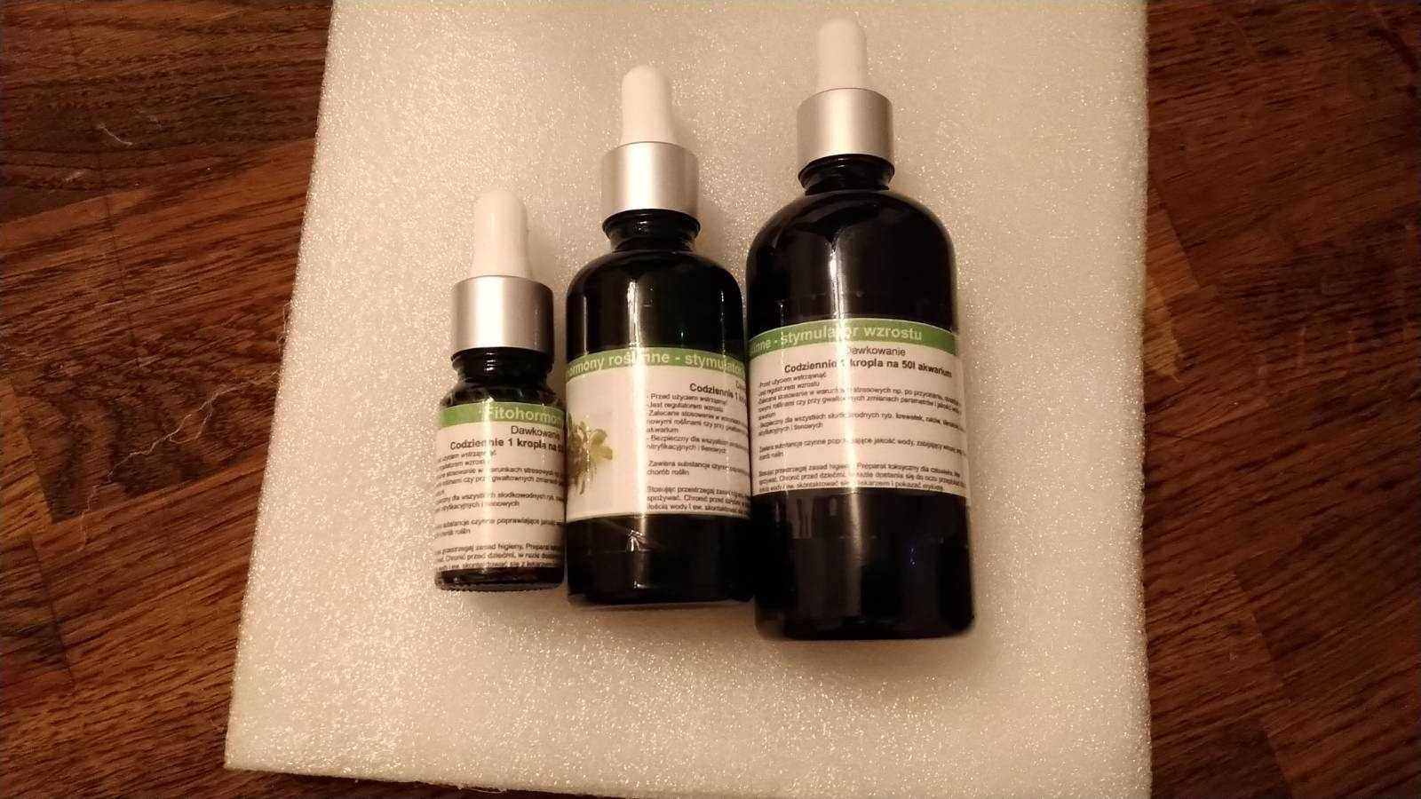 tytan dla roślin 50ml,  fitohormony 50ml,  I kwasy humusowe 250 ml