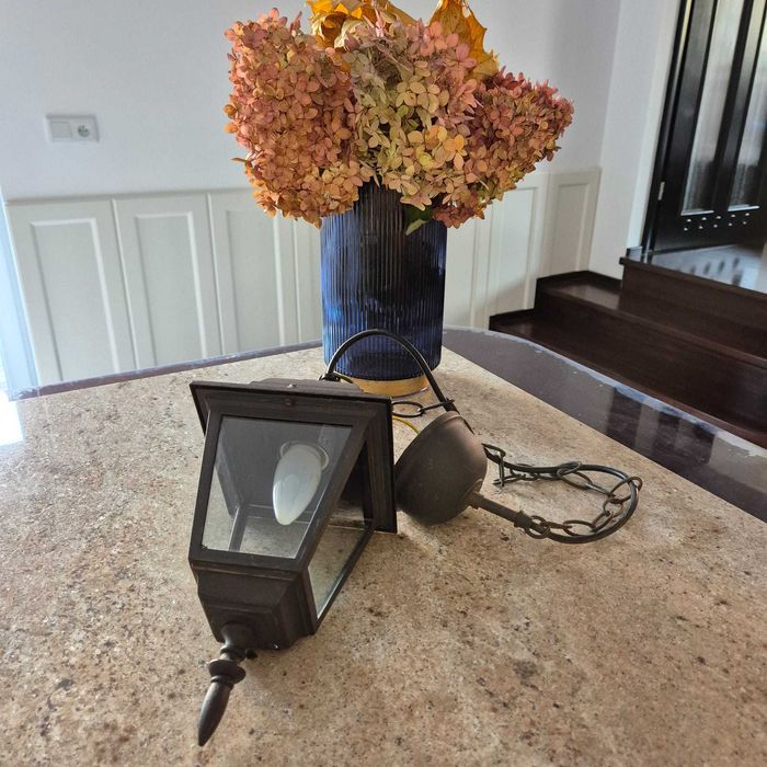 Lampa zewnętrzna wisząca, antracyt