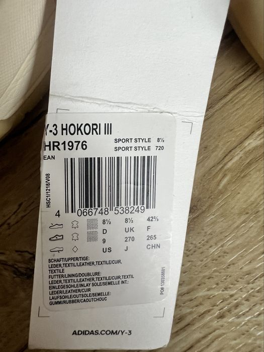 Оригінал Y3 HOKORI (yohji yamamoto)x Adidas
