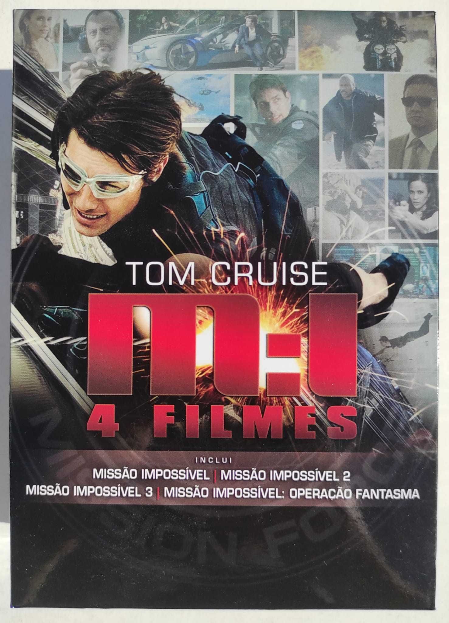 caixa de quatro dvd "Missão impossível", com Tom Cruise