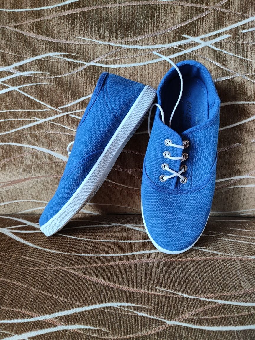 Niebieskie Nowe buty trampki 35