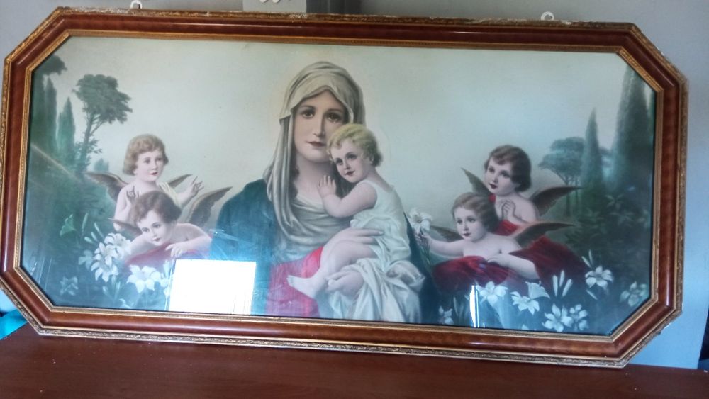 Obraz matki Bożej XIX wieczny