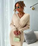 Тепла молочна сукня Shein