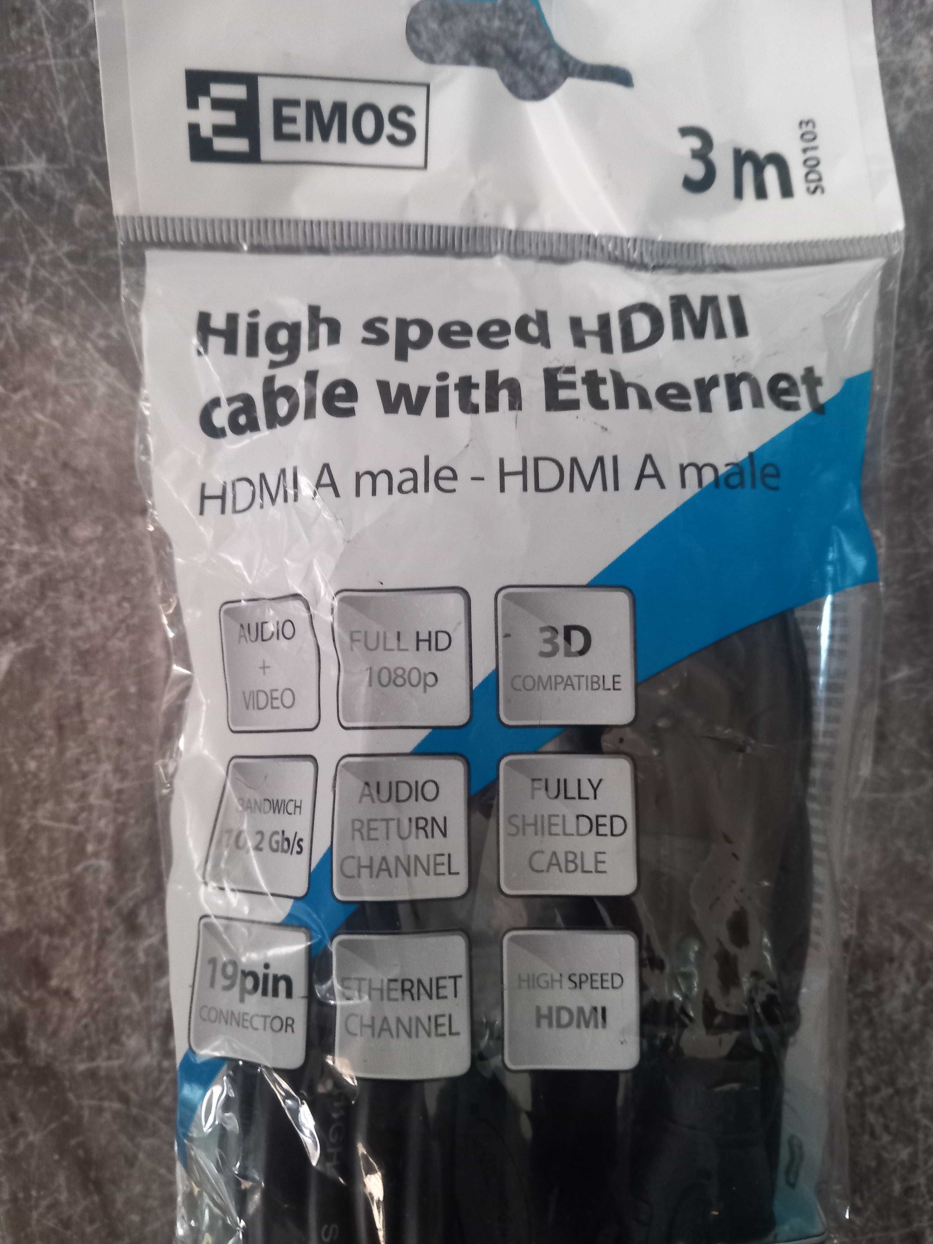 Sprzedam nowy zapakowany kabel HDMI / 3m