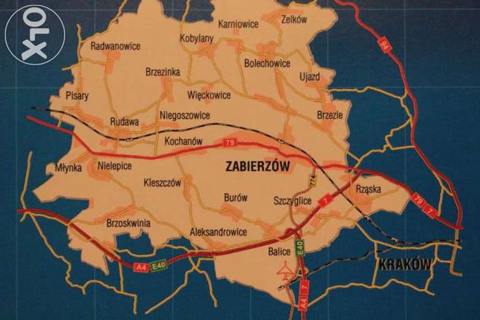 Gmina Zabierzów-mapa-szlaki turystyczne-865