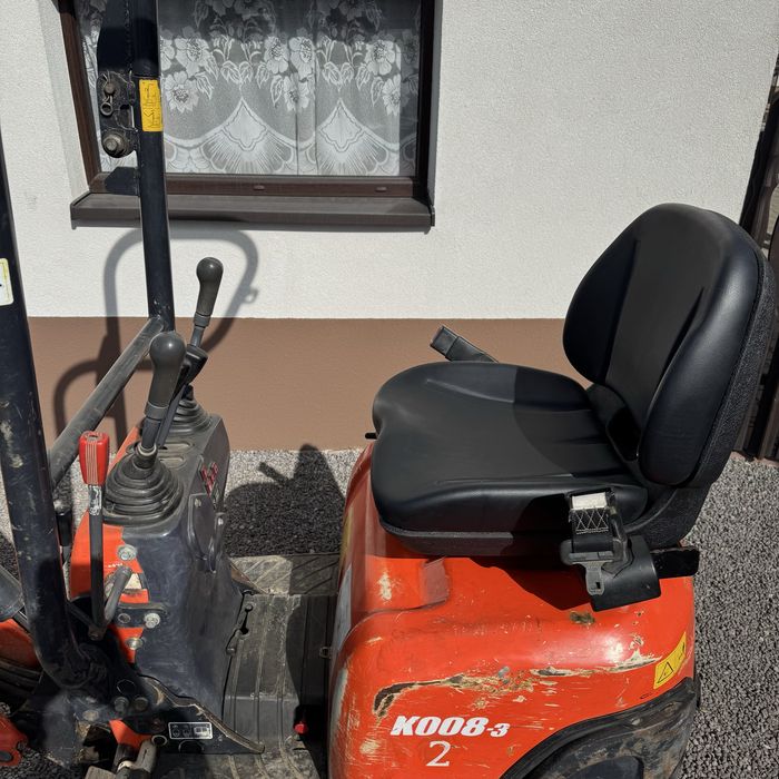 minikoparka Kubota K008 rok 2019, salon PL, pierwszy własciciel, mikro