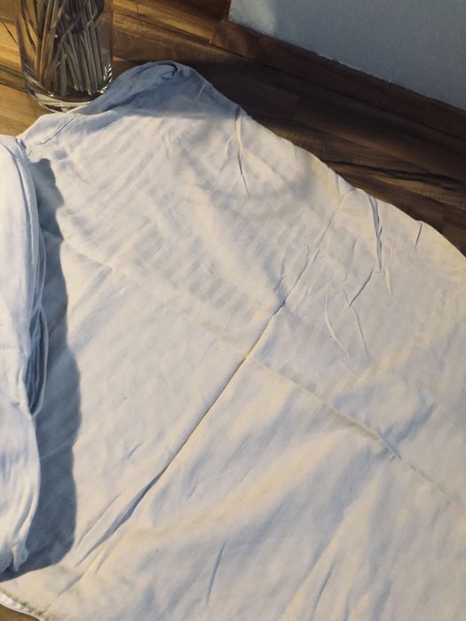 Szara posciel w paski poszwa poszewka na koldre i poduszke