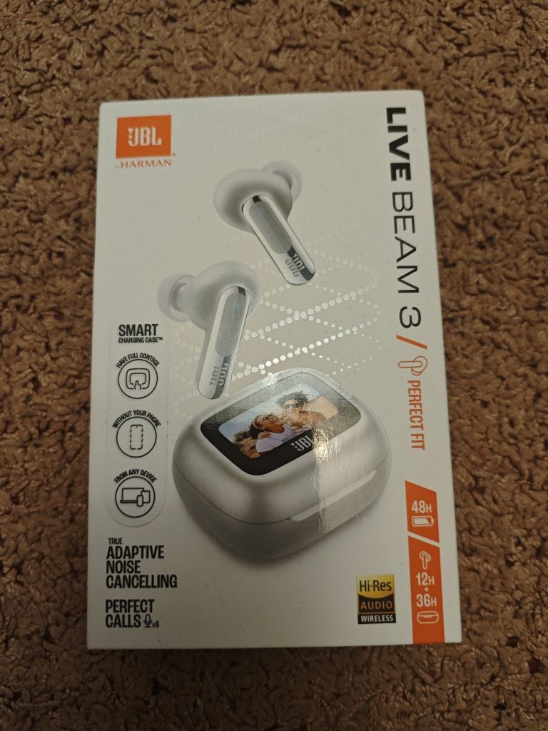 Навушники TWS JBL Live Beam 3 Silver (JBLLIVEBEAM3SIL)