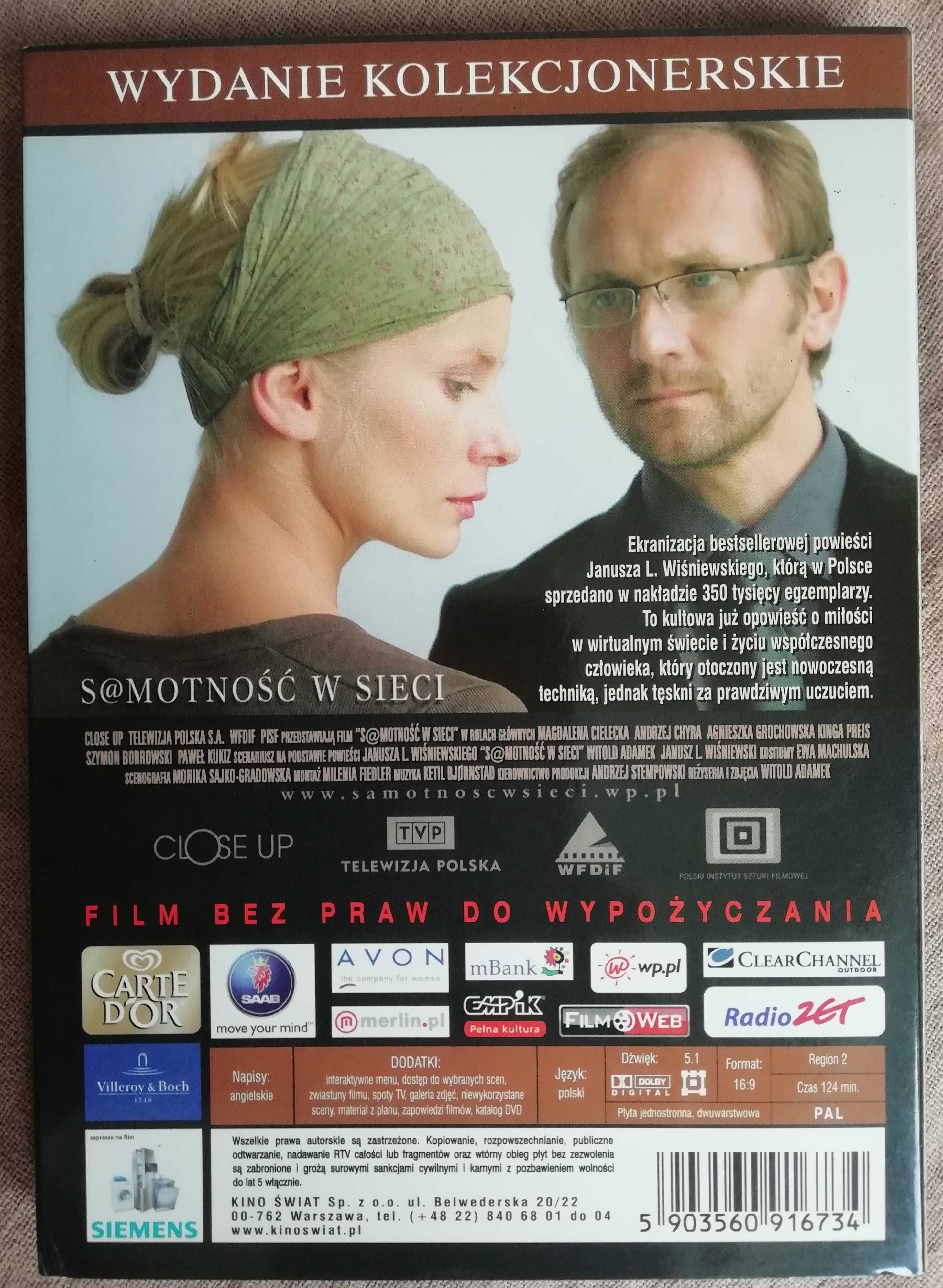 DVD wyd. Kolekcjonerskie SAMOTNOŚĆ W SIECI film IDEALNY stan