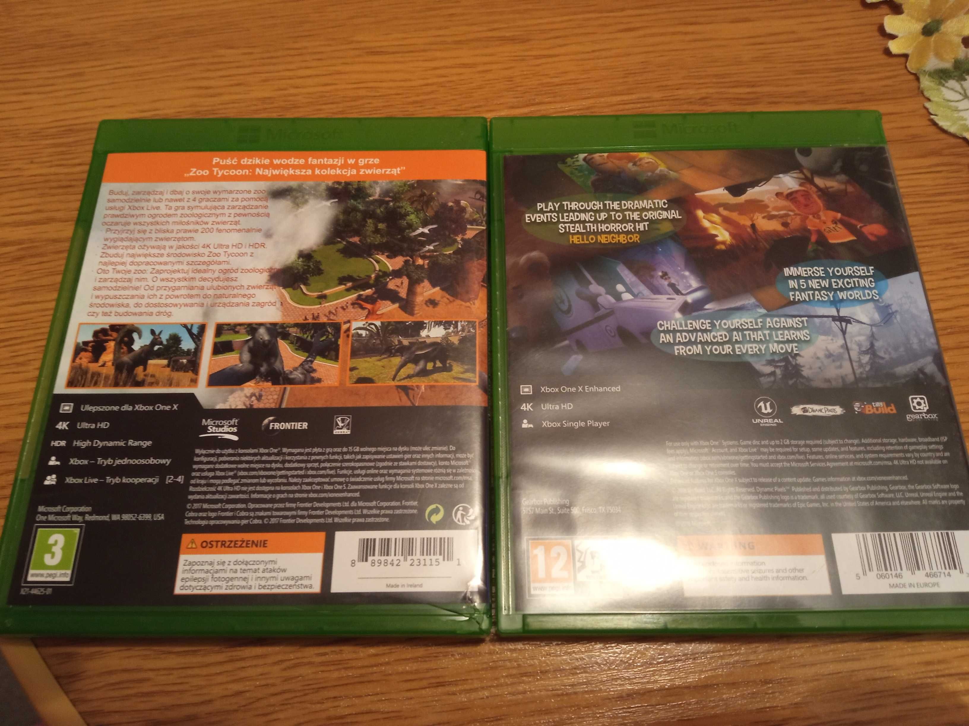 Gry na Xbox one: Hello Neighbor i Zoo Tycoon