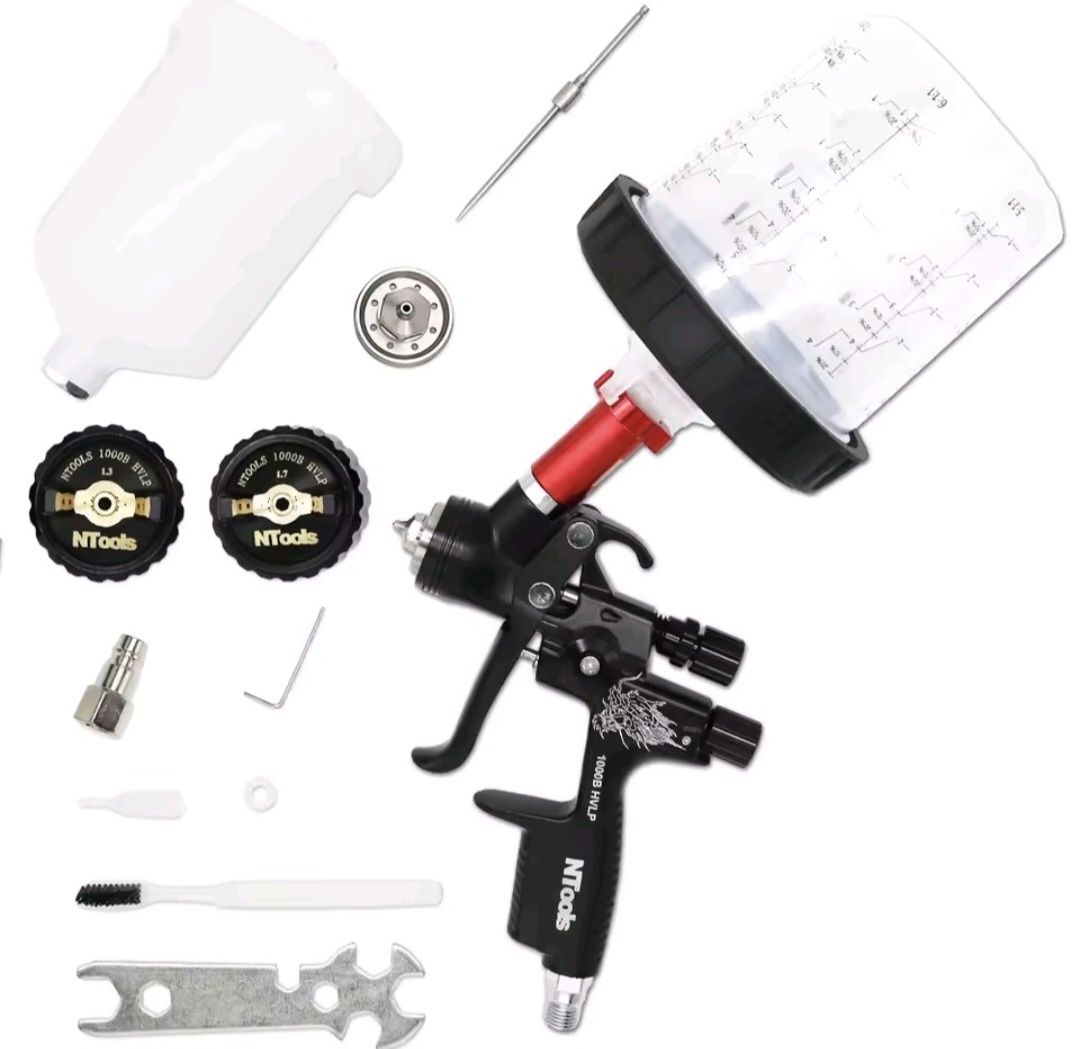 Краскопульт,фарбопульт NTools HVLP,1.3 mm,1.7 mm