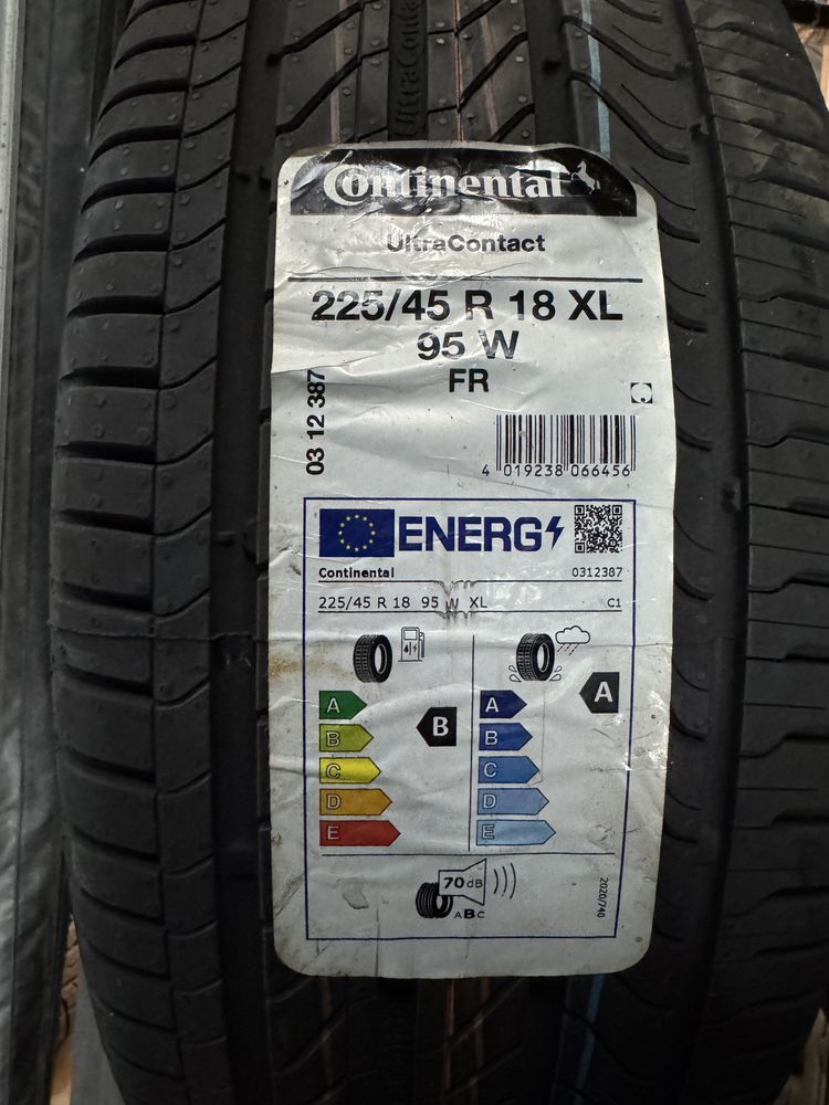 Opony Letnie Continental Ultra Contact 225/45R18 95W Nowe!