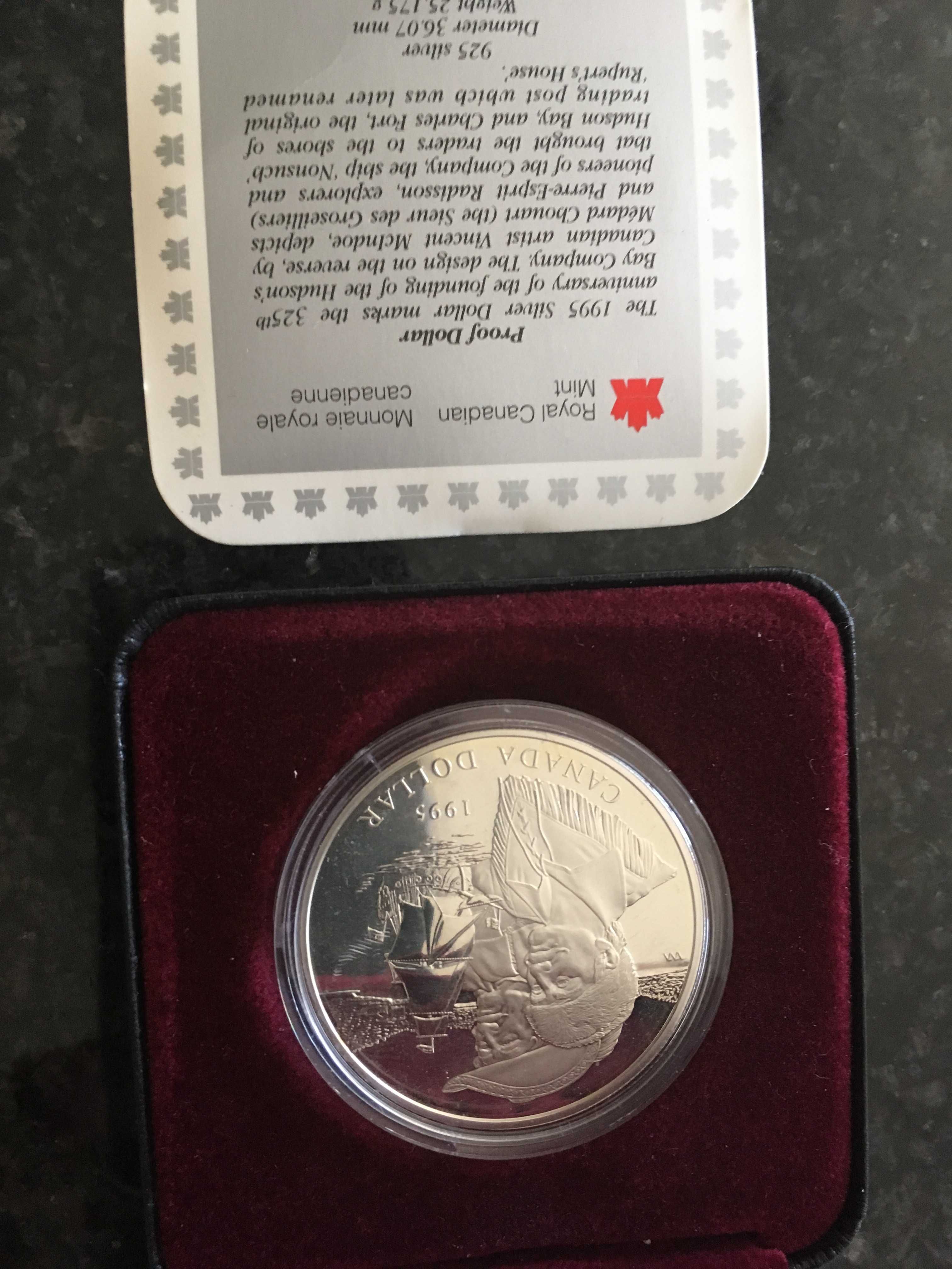 1995 Proof dollar silver 925 after - royal canadian mint