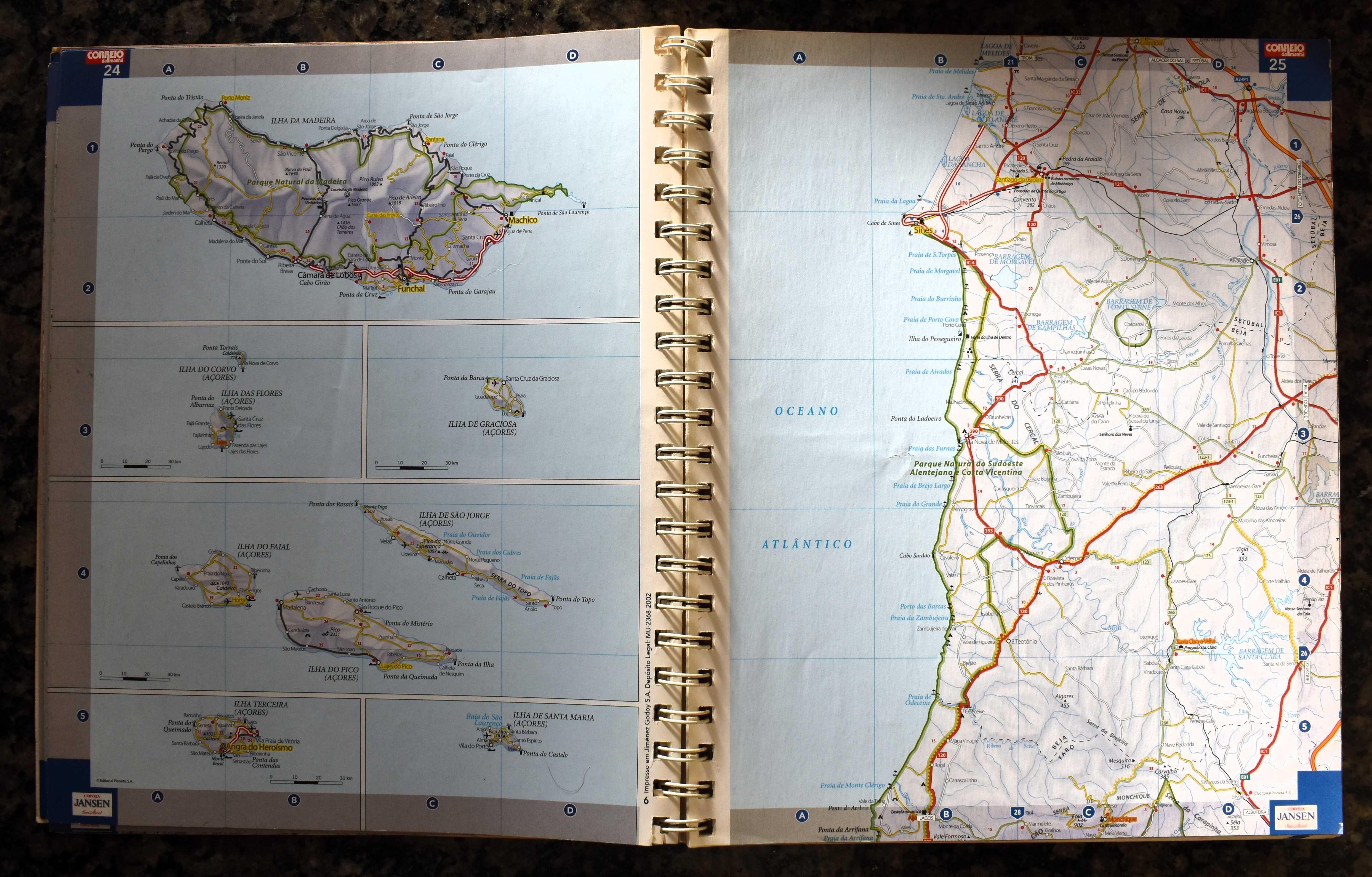 Roteiro Turístico de Portugal - Mapas de Estradas 2003 e 2004