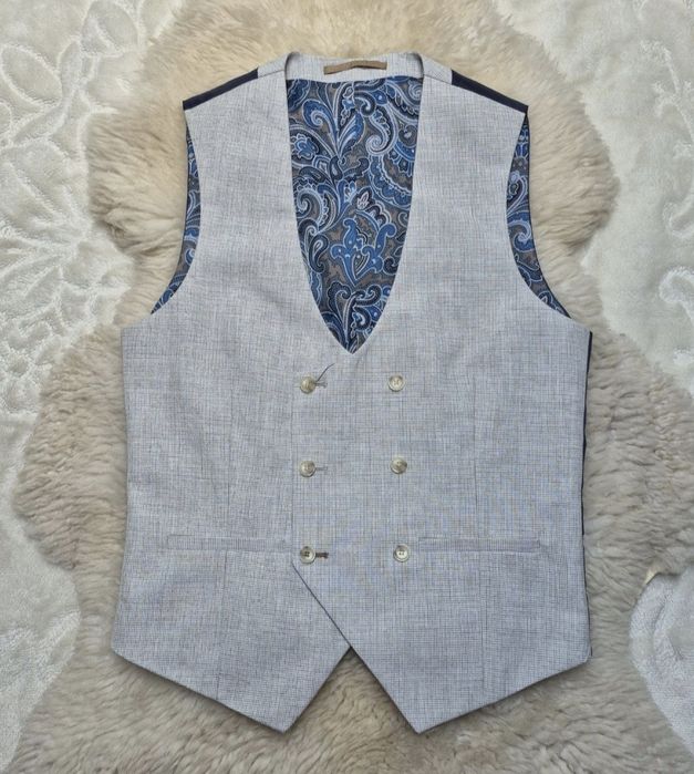 Kamizelka garniturowa S Szara Jasna Burton Nowa