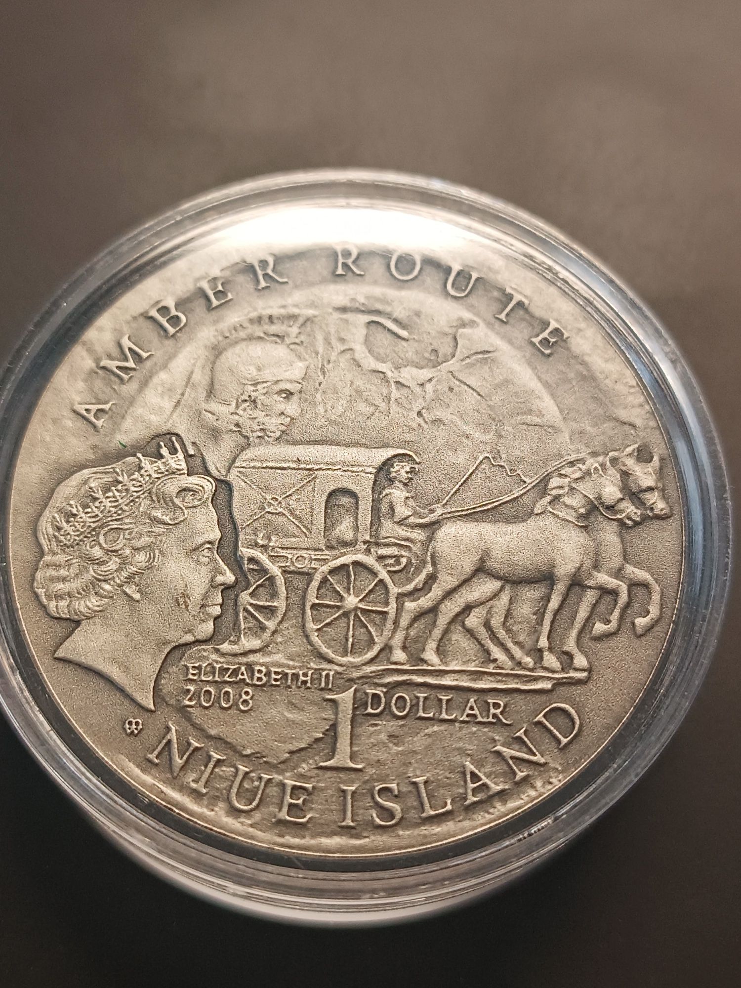 1 Dollar Niue szlak bursztynowy Kaliningrad 2008 rok