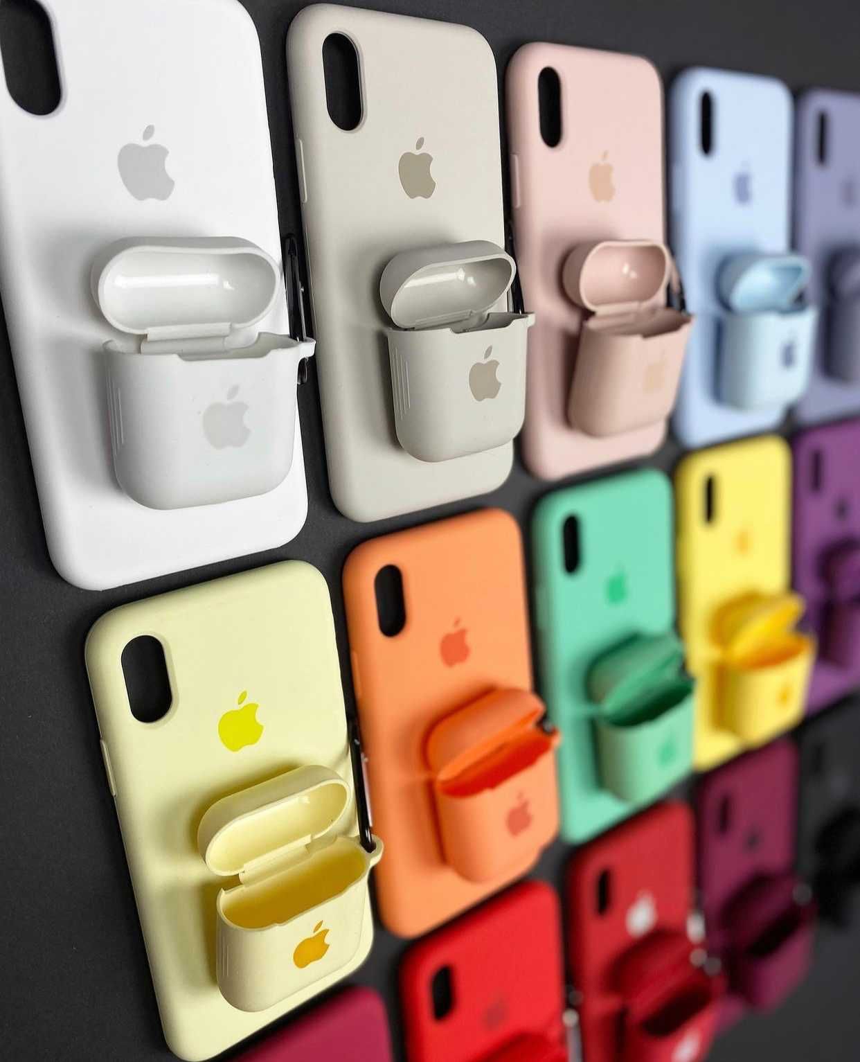 Силіконовий чохол на айфон silicone case iPhone 7 / та інші 8 шт