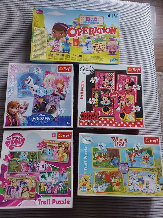 Zestaw Puzzle Trefl, gra Operacja Disney 4+