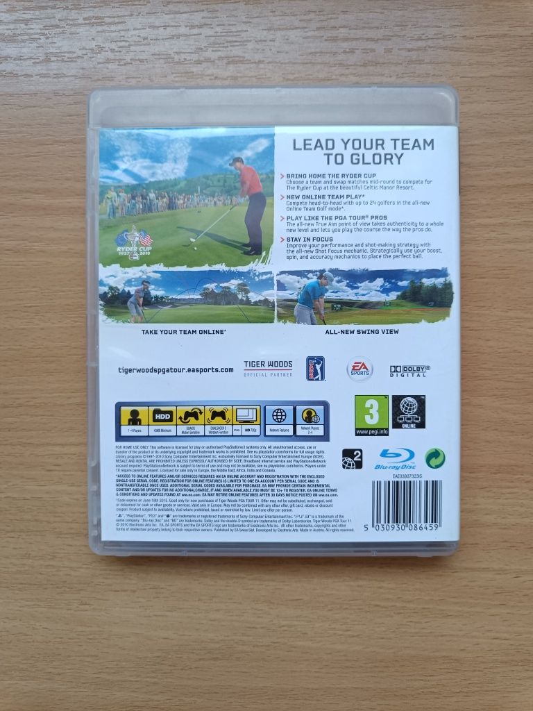 Tiger Woods PGA Tour11 na PS3, stan bdb, możliwa wysyłka