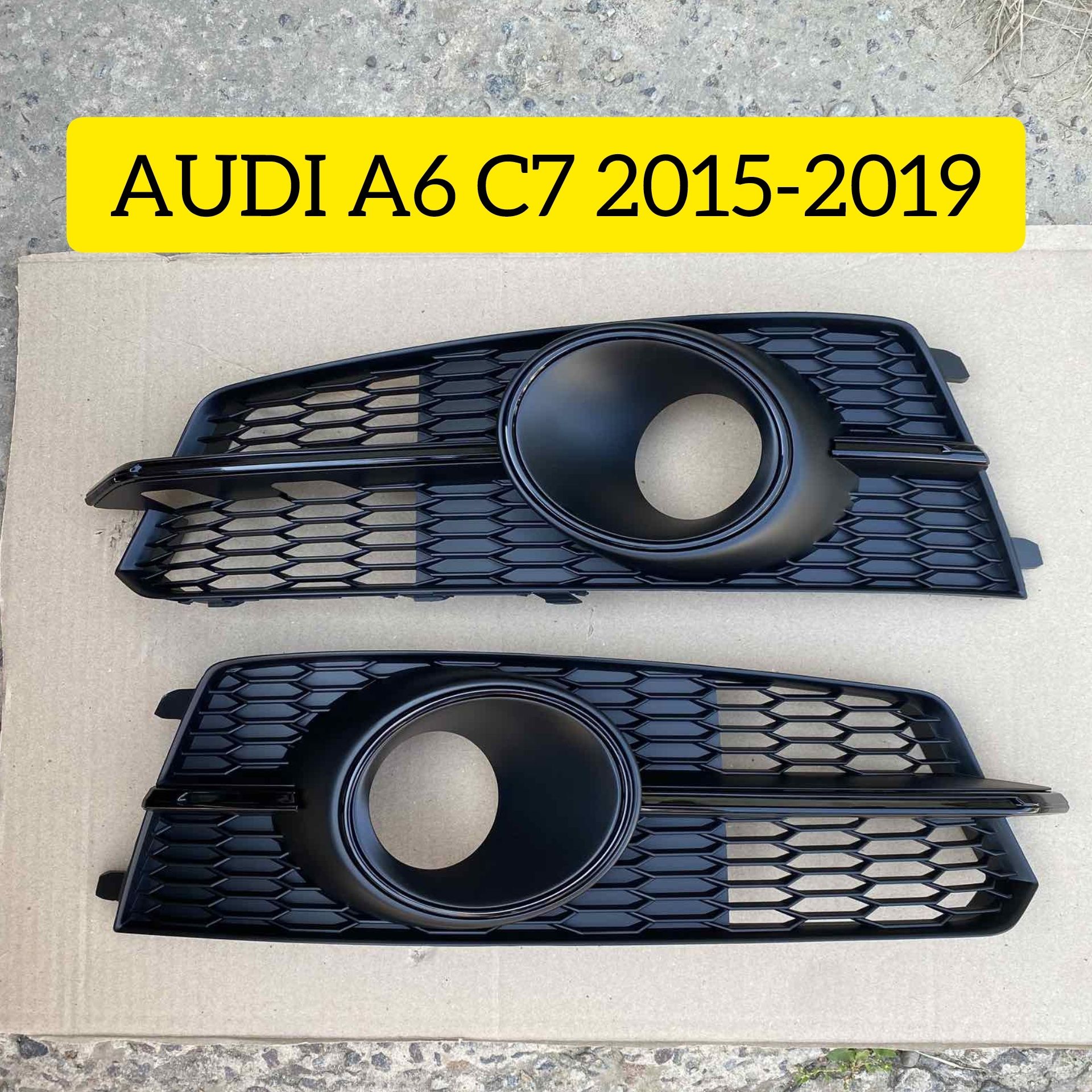 Решетка audi a6 c7 заглушка туманок под радар Ауди а6 с7 решітка ауді