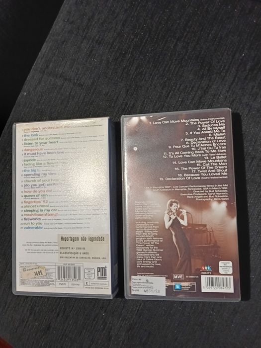 VHS 2 videos de Céline Dion e Roxette