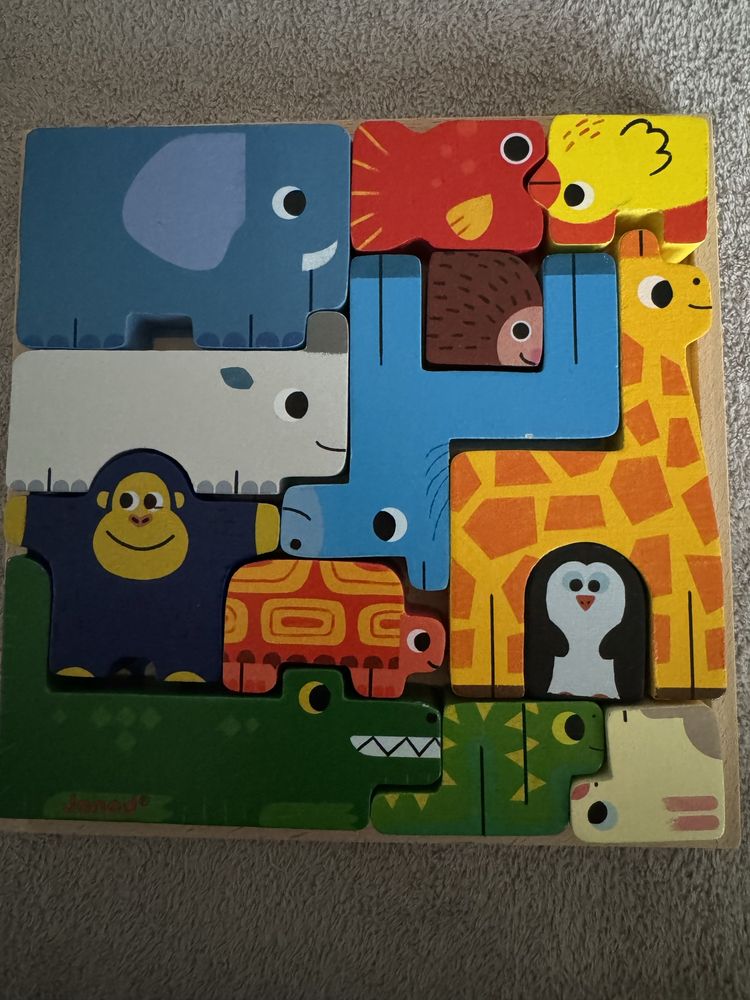 Janod układanka puzzle drewniane