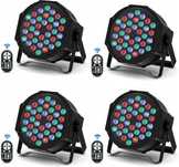 Oświetlenie sceniczne Delibang DMX512 36 diod LED RGB z pilotem 4 szt.