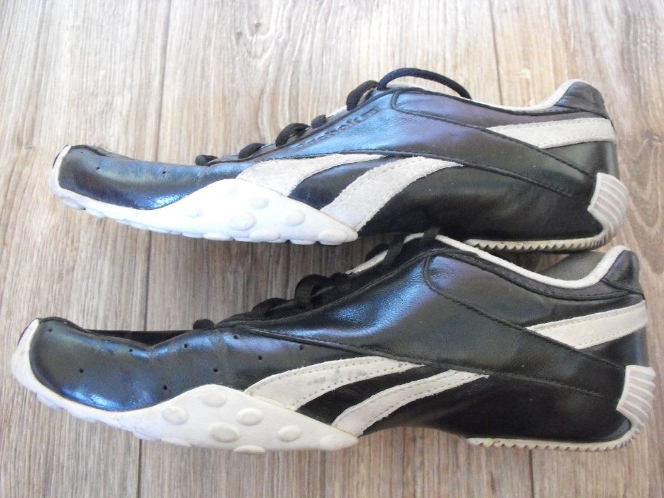 Buty REEBOK 39/40 24.7cm Skóra* buty skórzane czarne połysk Vintage